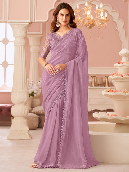partywear designer saree for festive occasions