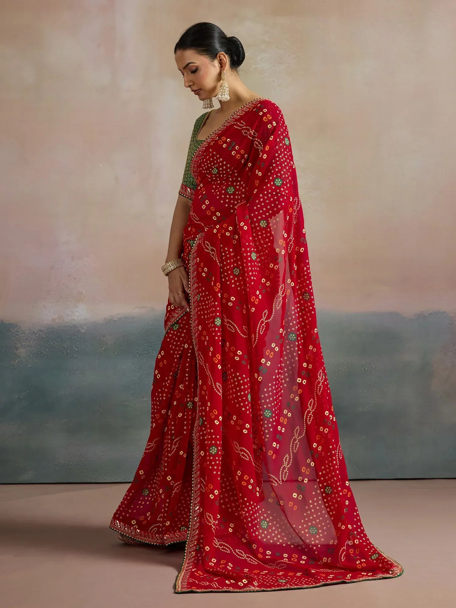 partywear designer saree for festive occasions