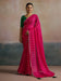 Pink Pink Leheriya Viscose Printed Saree