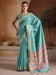 Blue Turquoise Mangalagiri Bhagalpuri Silk Woven Saree