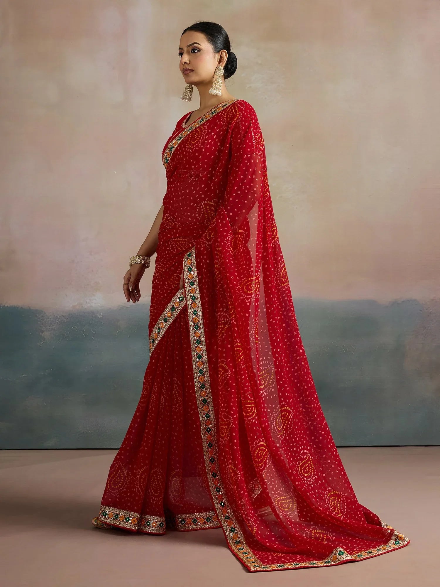 partywear designer saree for festive occasions
