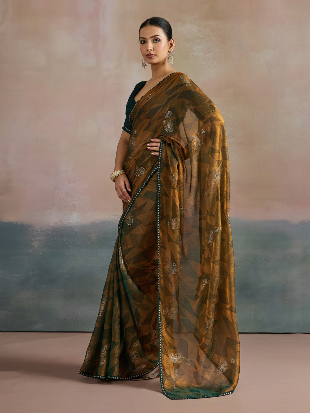 partywear designer saree for festive occasions