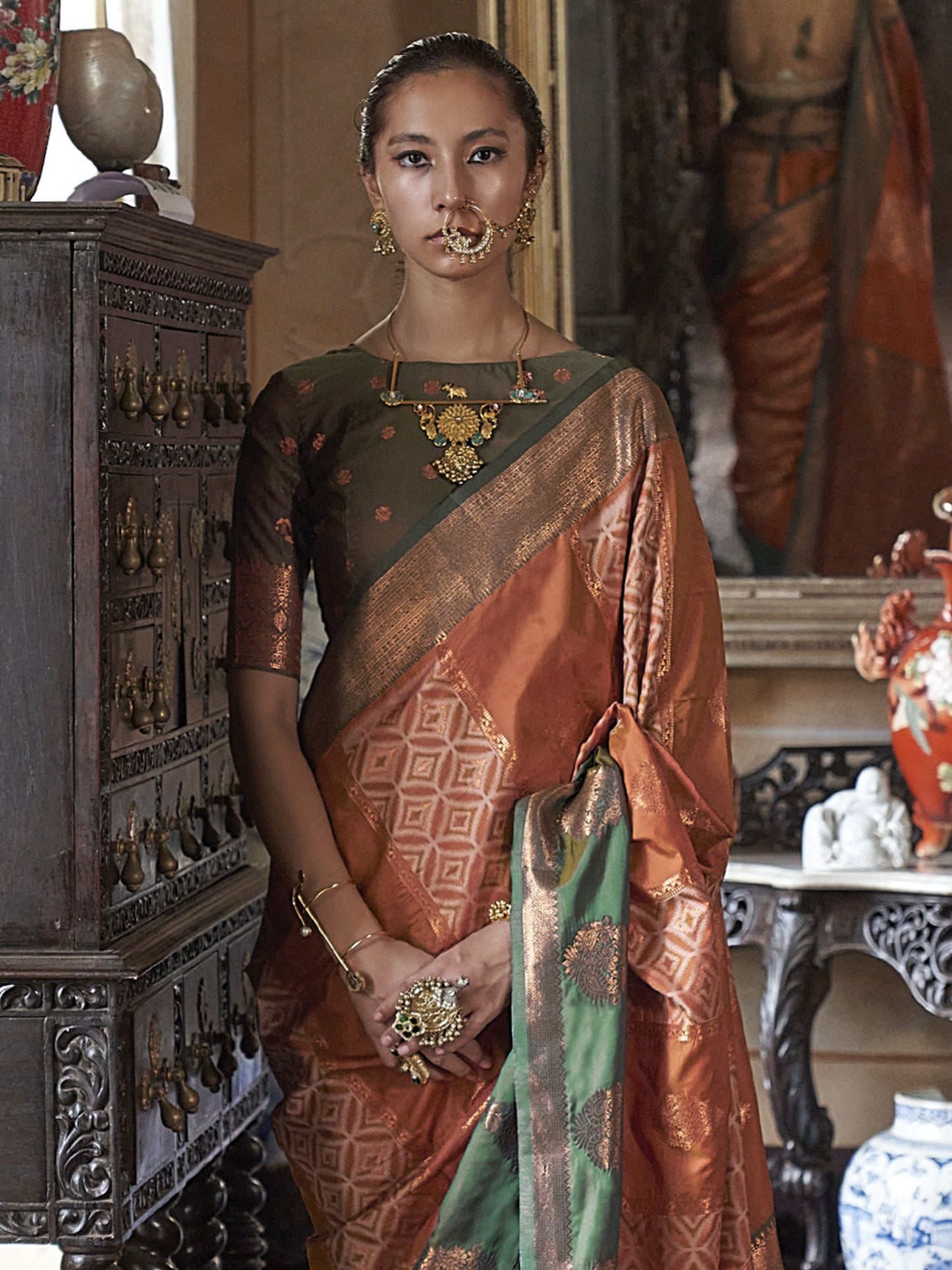 partywear designer saree for festive occasions