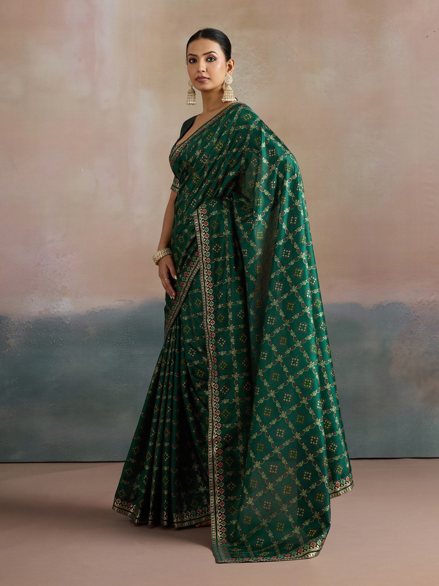 partywear designer saree for festive occasions