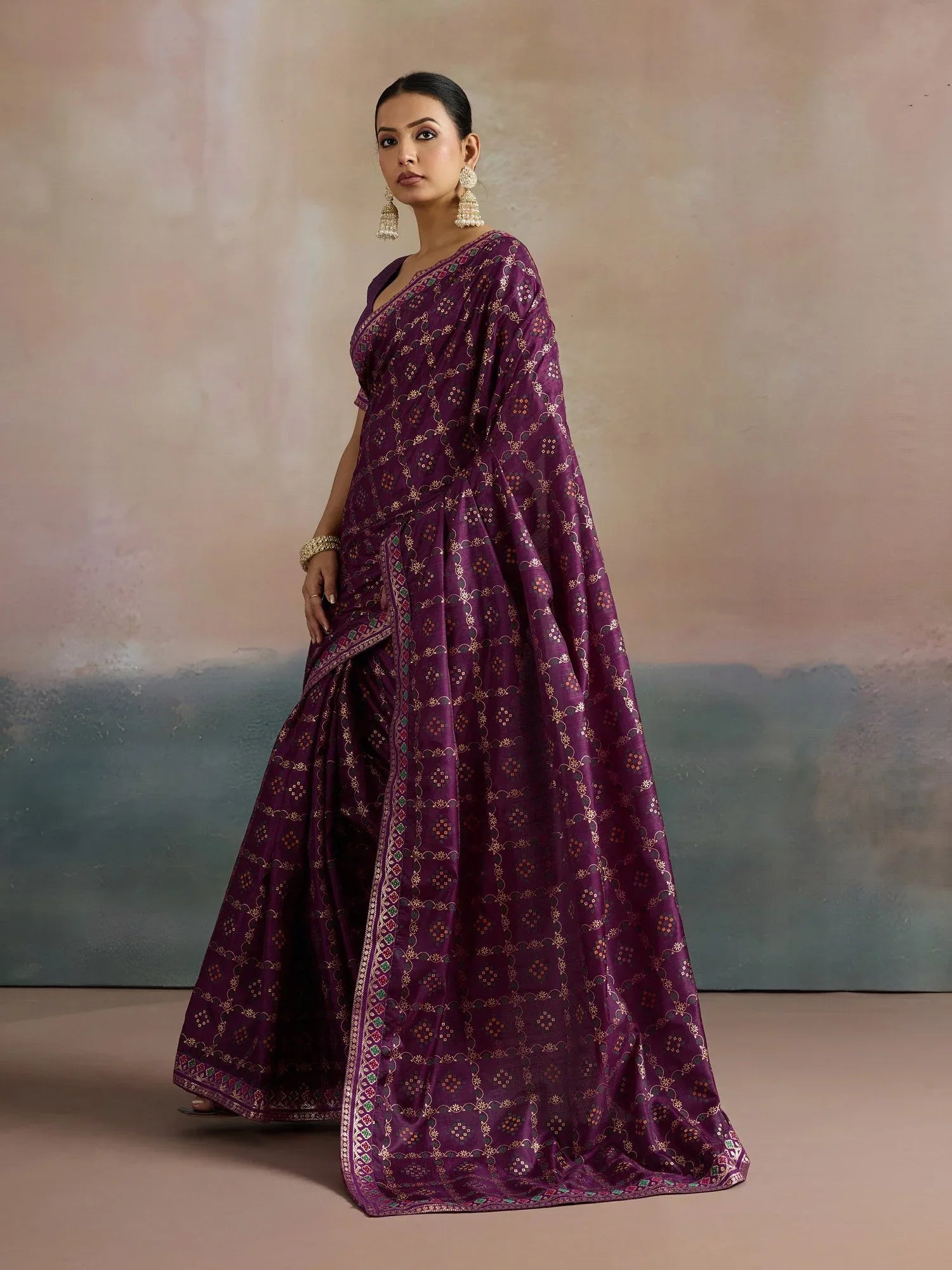 partywear designer saree for festive occasions