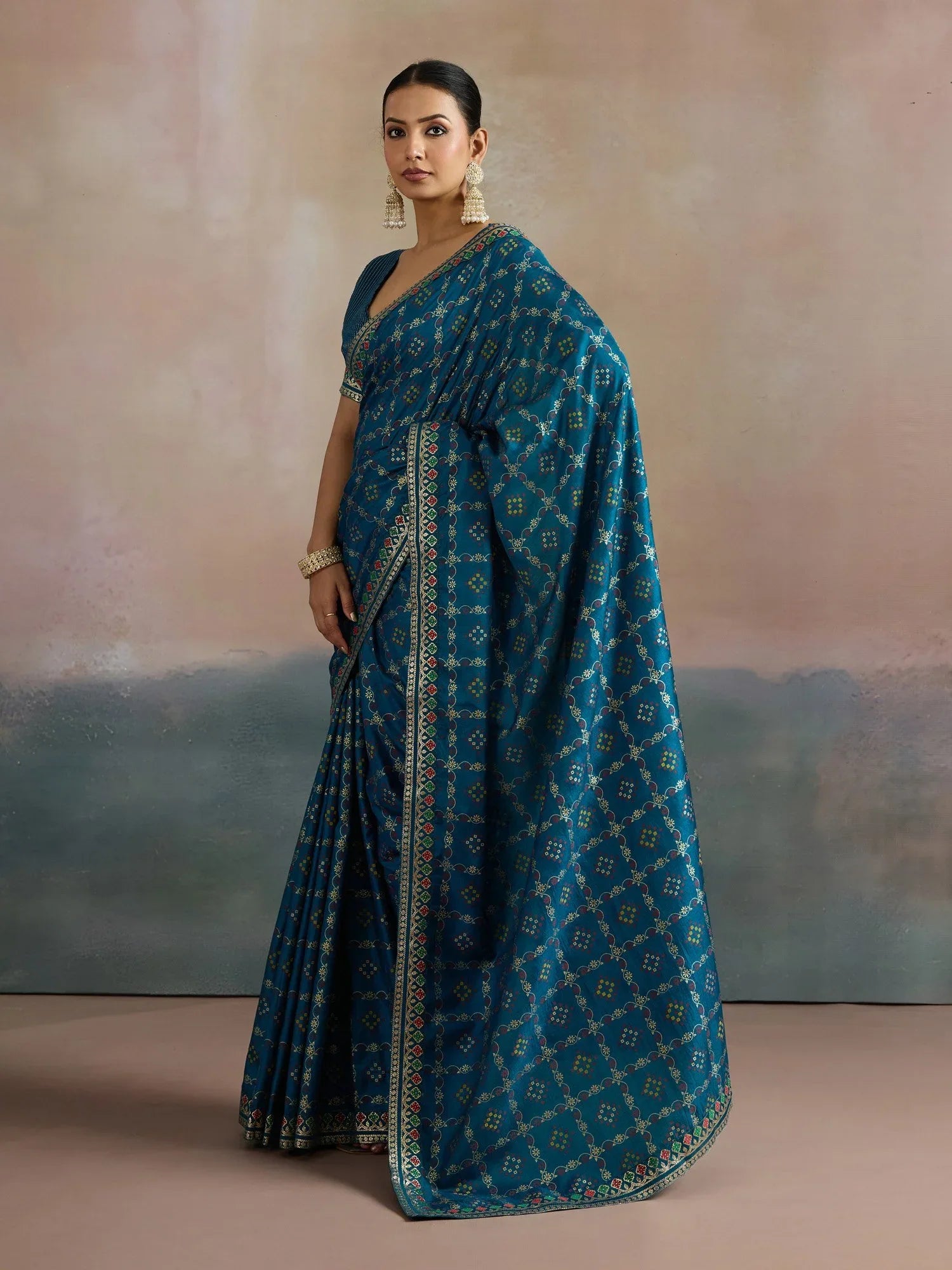partywear designer saree for festive occasions