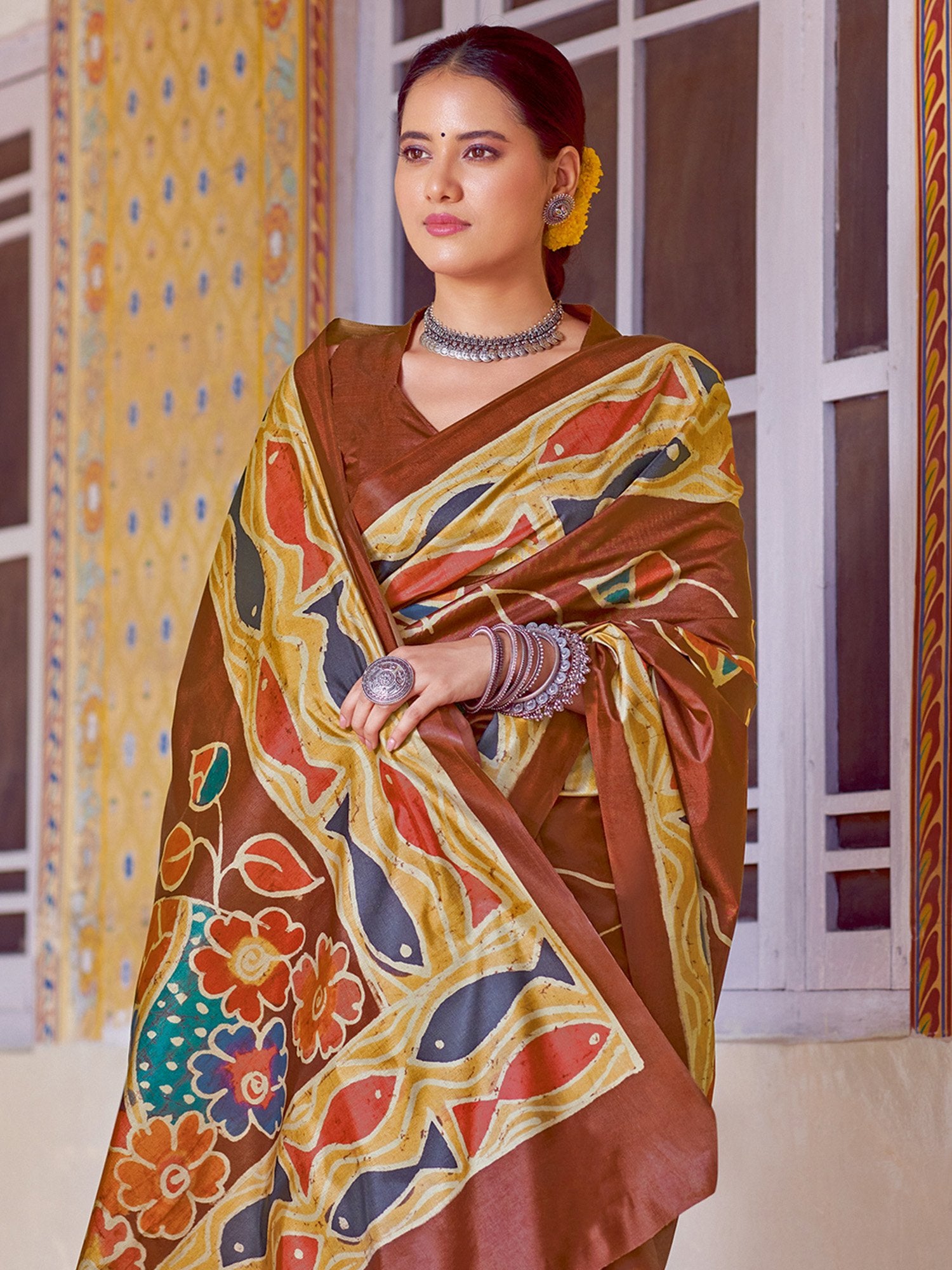 partywear designer saree for festive occasions