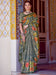 Green Olive Banarasi Silk Blend Printed Saree