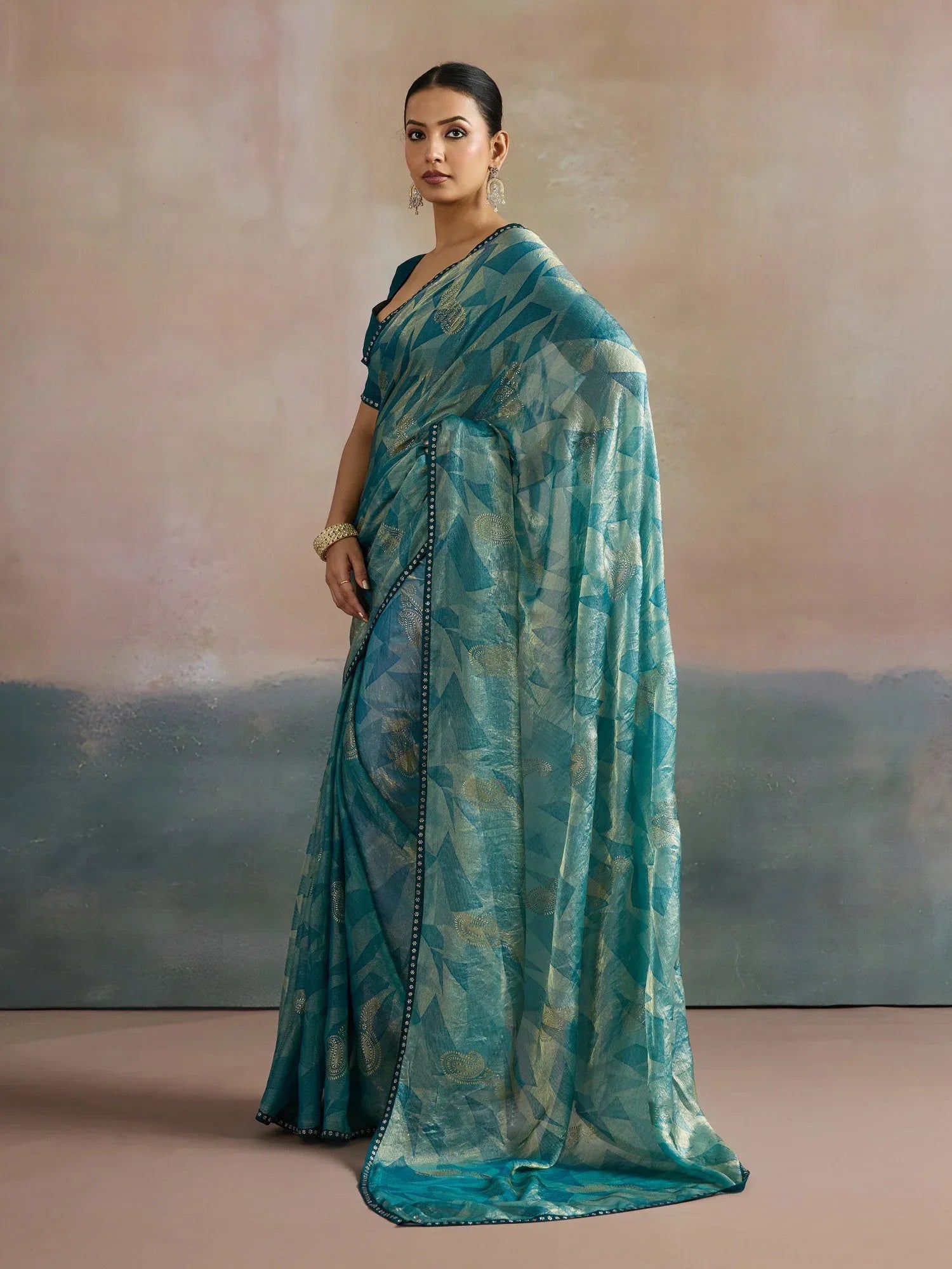 Light Party Wear Chiffon Printed Saree - The Dori Store