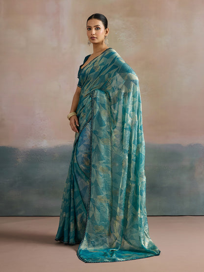 partywear designer saree for festive occasions