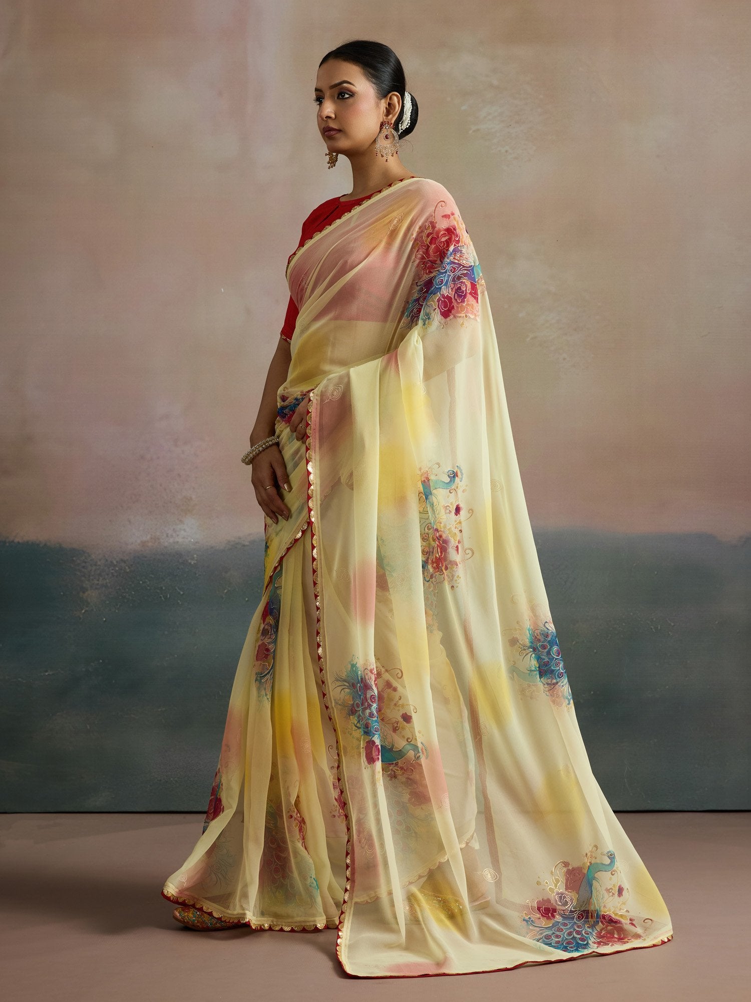 partywear designer saree for festive occasions