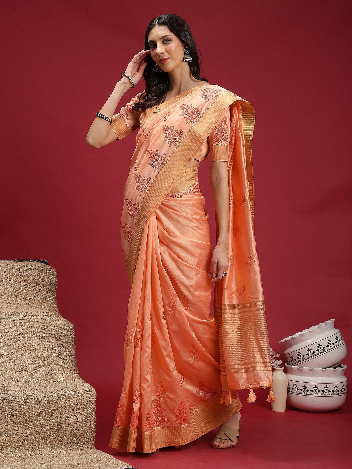 partywear designer saree for festive occasions