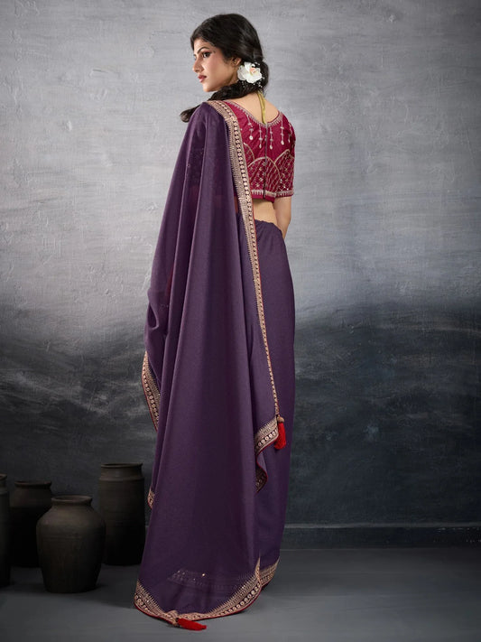 partywear designer saree for festive occasions