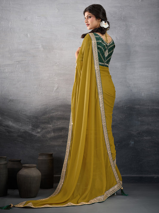 partywear designer saree for festive occasions