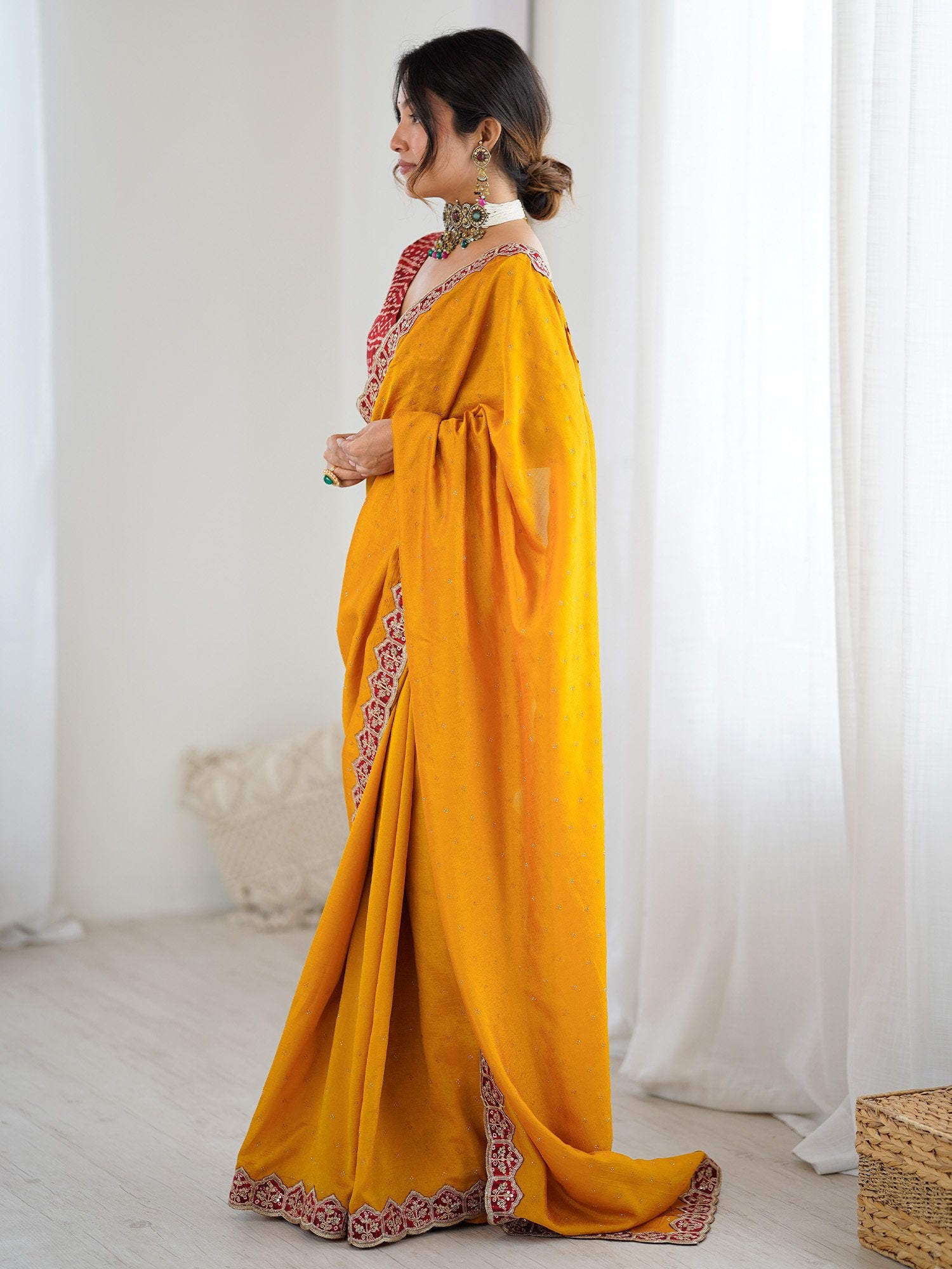 partywear designer saree for festive occasions