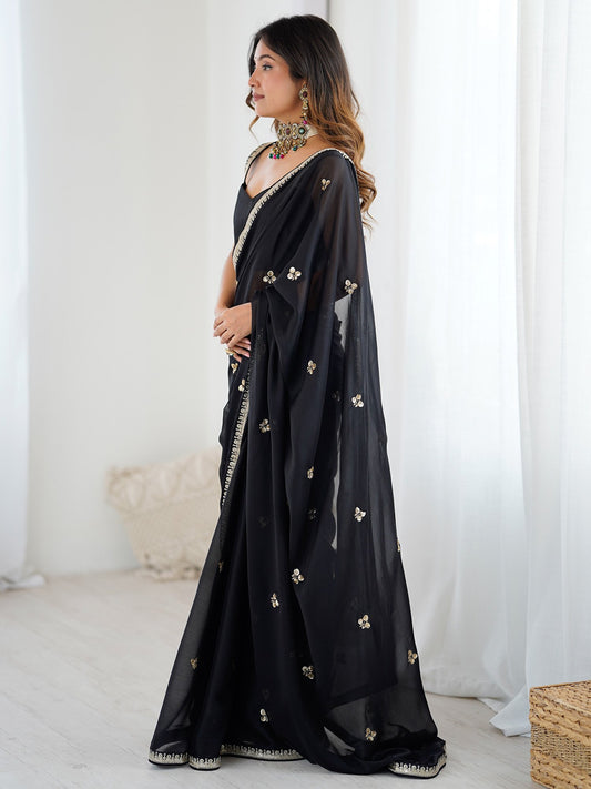 partywear designer saree for festive occasions