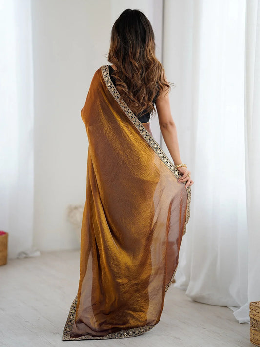 partywear designer saree for festive occasions