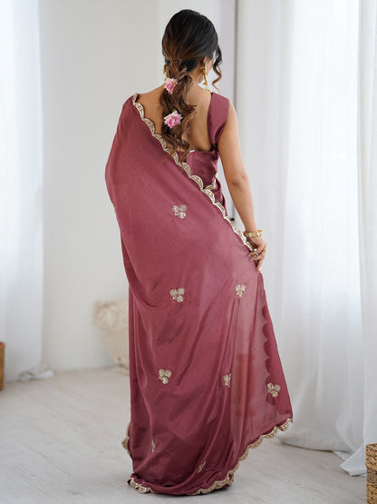 partywear designer saree for festive occasions