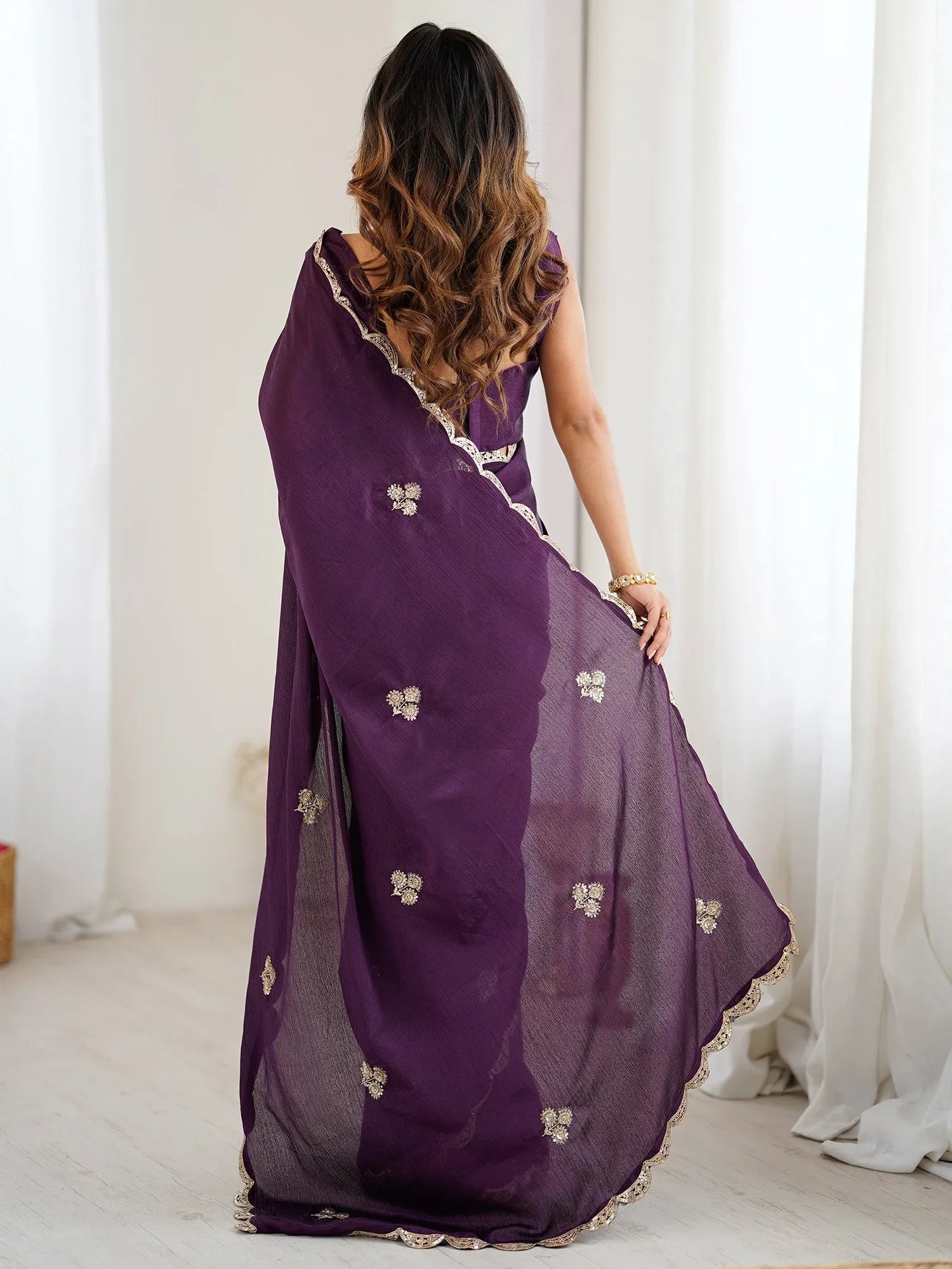 partywear designer saree for festive occasions