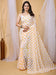 White White Party Wear Georgette Printed Saree