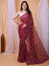 Maroon Maroon Party Wear Georgette Printed Saree