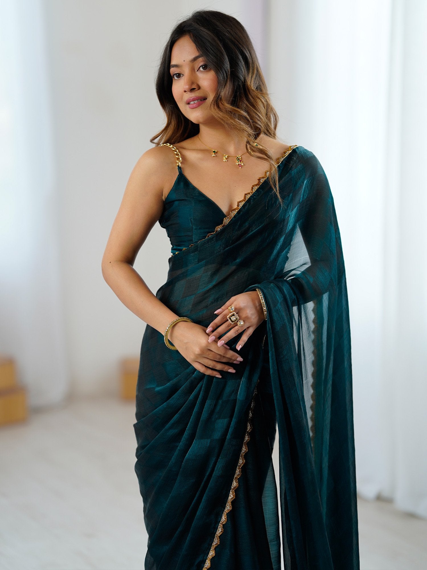 partywear designer saree for festive occasions