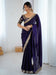 Purple Purple Party Wear Tissue Embellished Saree