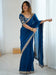 Blue Blue Party Wear Tissue Embellished Saree