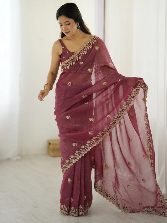 partywear designer saree for festive occasions