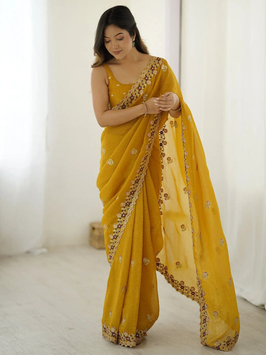 partywear designer saree for festive occasions
