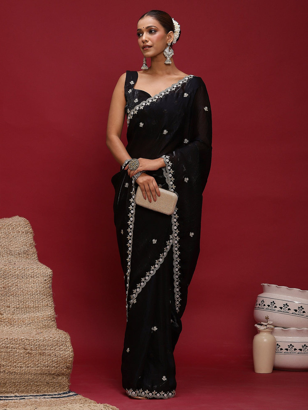 partywear designer saree for festive occasions