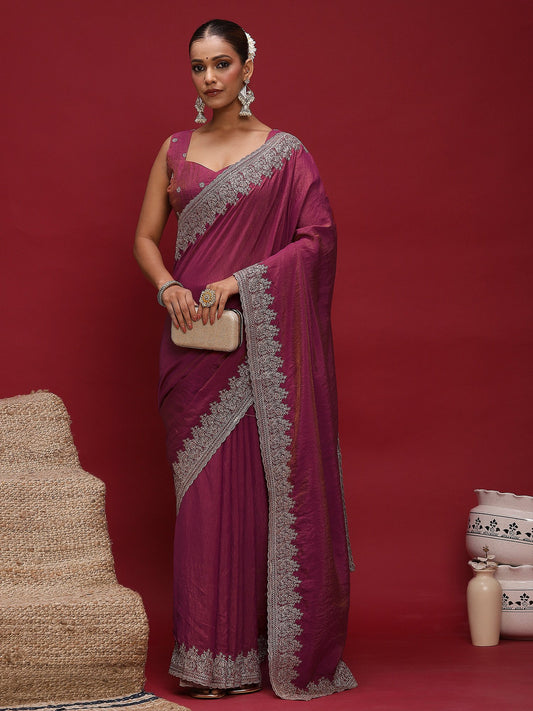 partywear designer saree for festive occasions