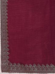 Rose Party Wear Silk Blend Embellished Saree