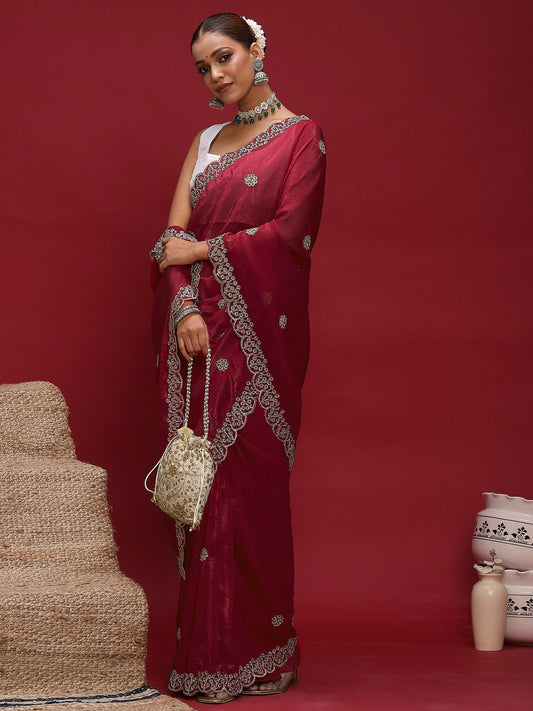 partywear designer saree for festive occasions