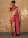 Pink Beige Banarasi Silk Blend Digital Print Saree