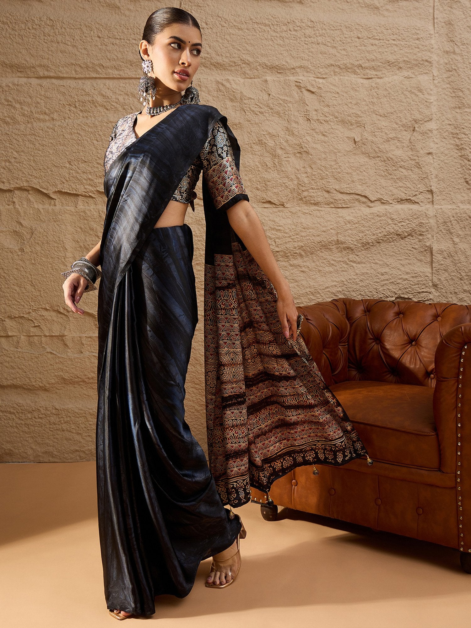 partywear designer saree for festive occasions