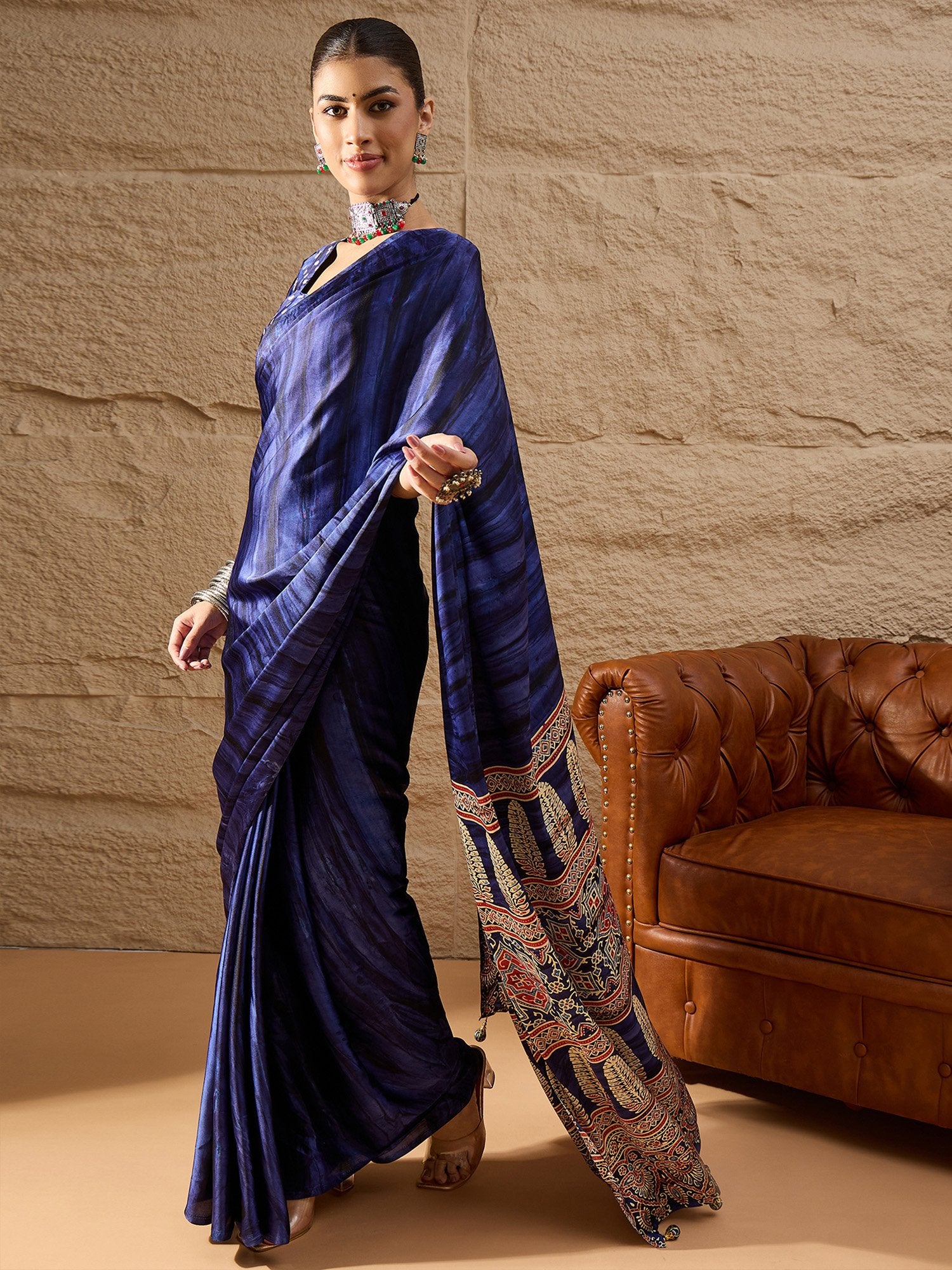 partywear designer saree for festive occasions