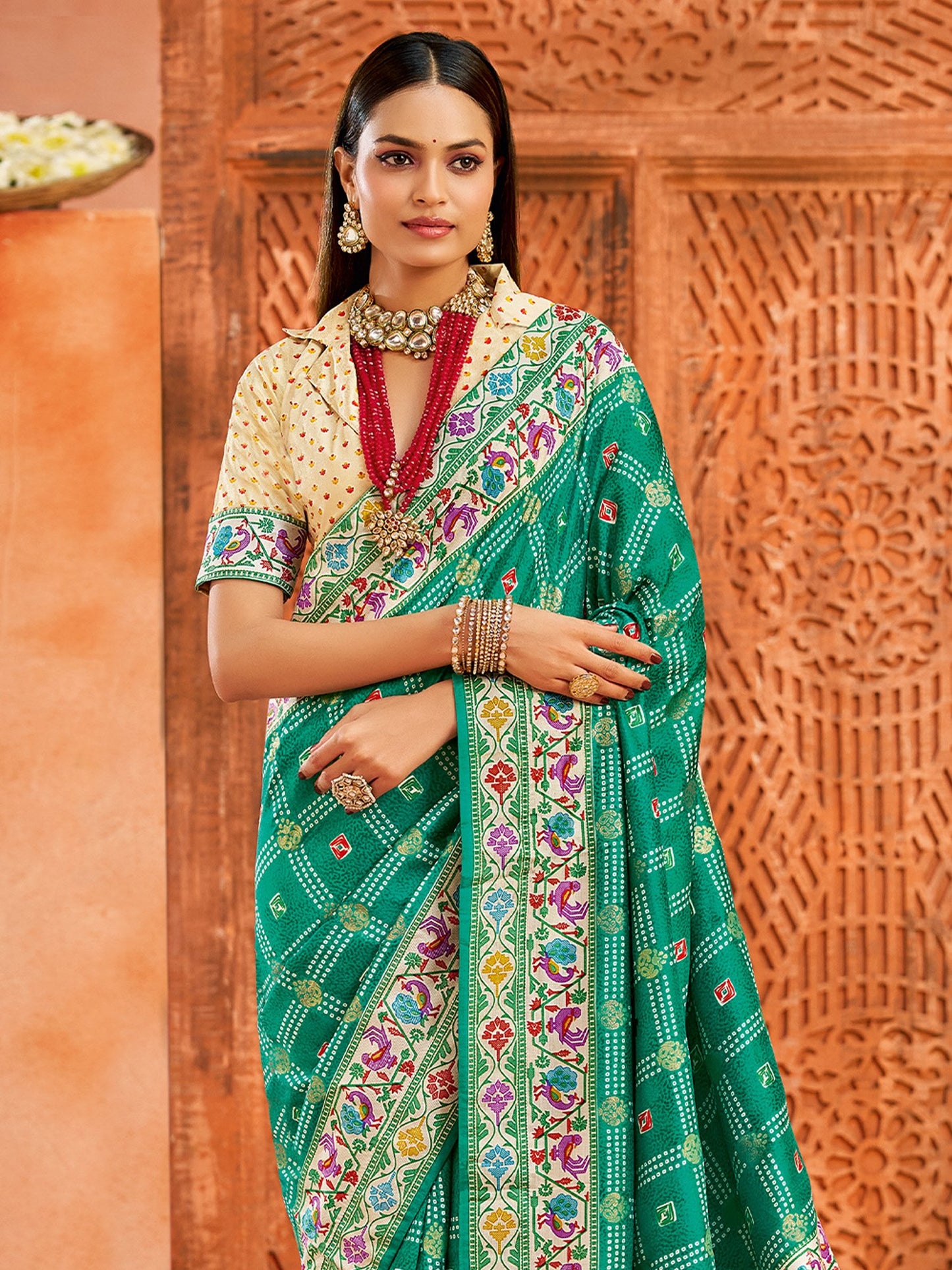 partywear designer saree for festive occasions