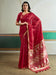 Maroon Maroon Banarasi Tussar Silk Woven Saree