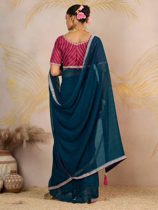 partywear designer saree for festive occasions