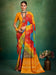 Multicolor Multicolored Bandhani Tussar Silk Printed Saree