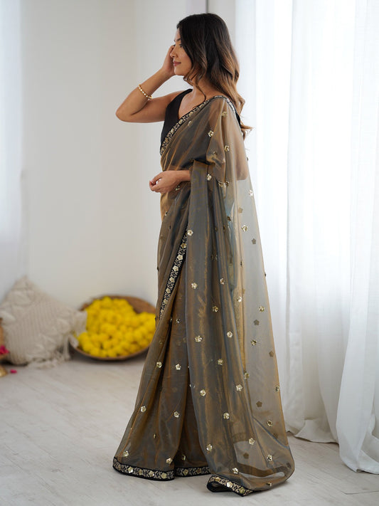 partywear designer saree for festive occasions