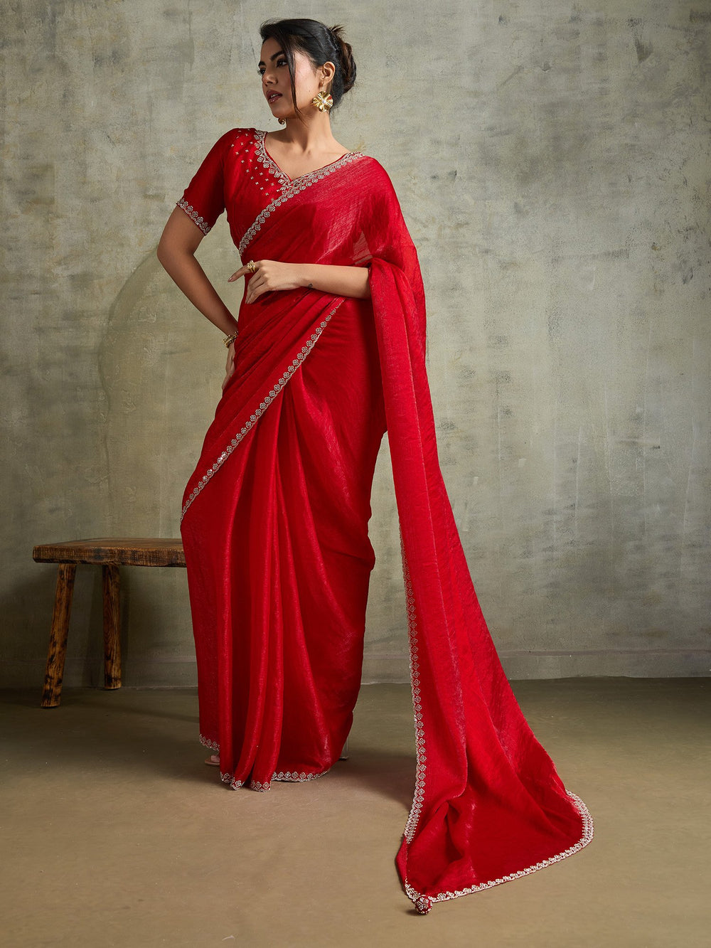 partywear designer saree for festive occasions
