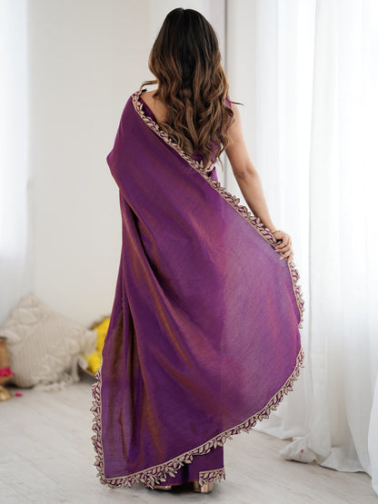 partywear designer saree for festive occasions