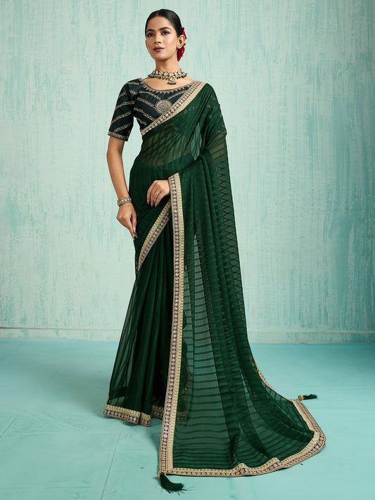 partywear designer saree for festive occasions