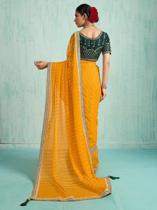 partywear designer saree for festive occasions
