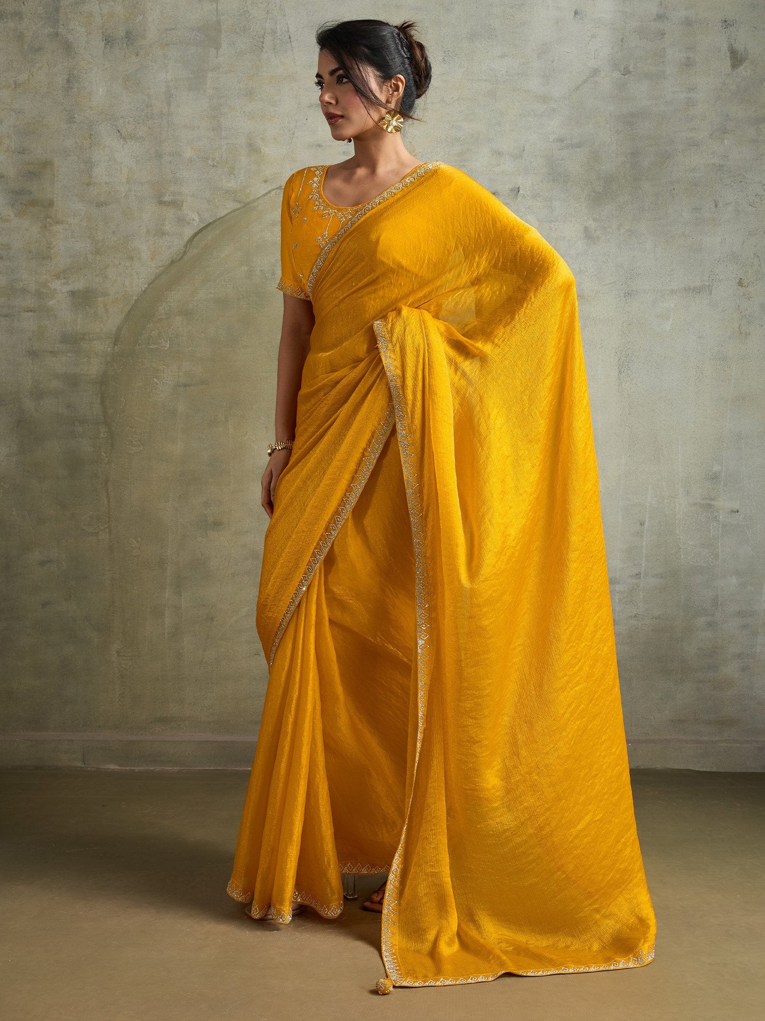 partywear designer saree for festive occasions
