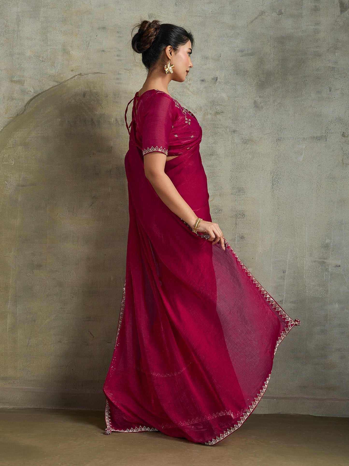 partywear designer saree for festive occasions