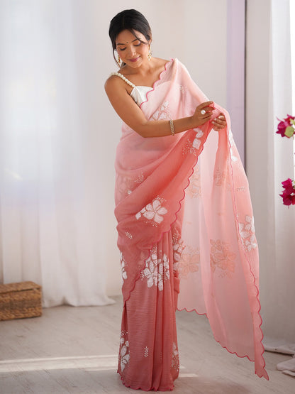 partywear designer saree for festive occasions