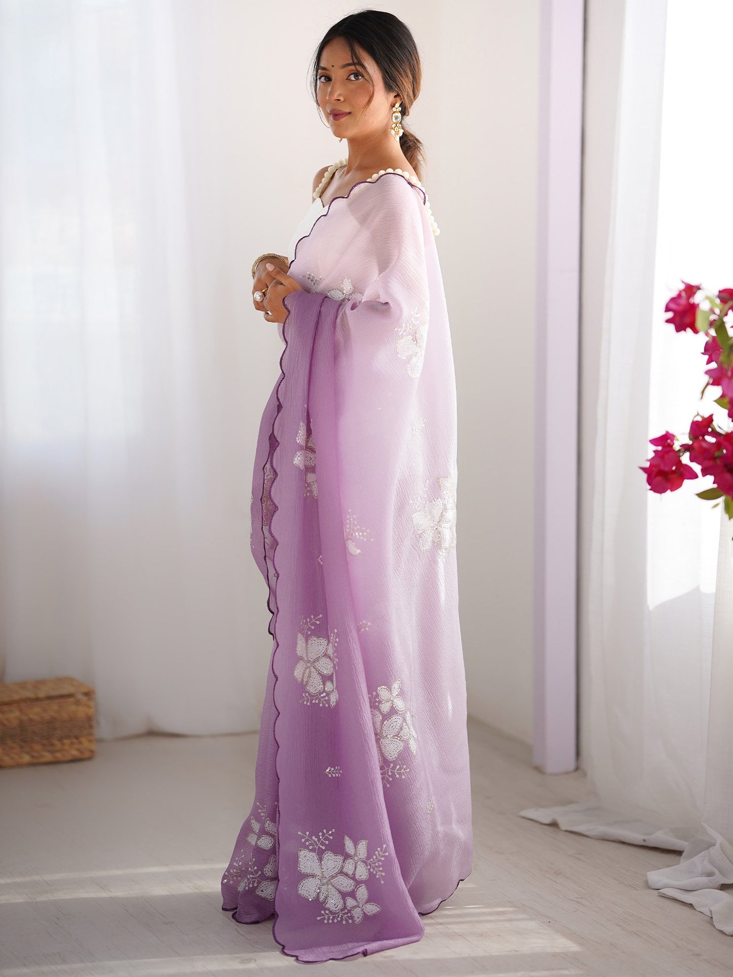 partywear designer saree for festive occasions